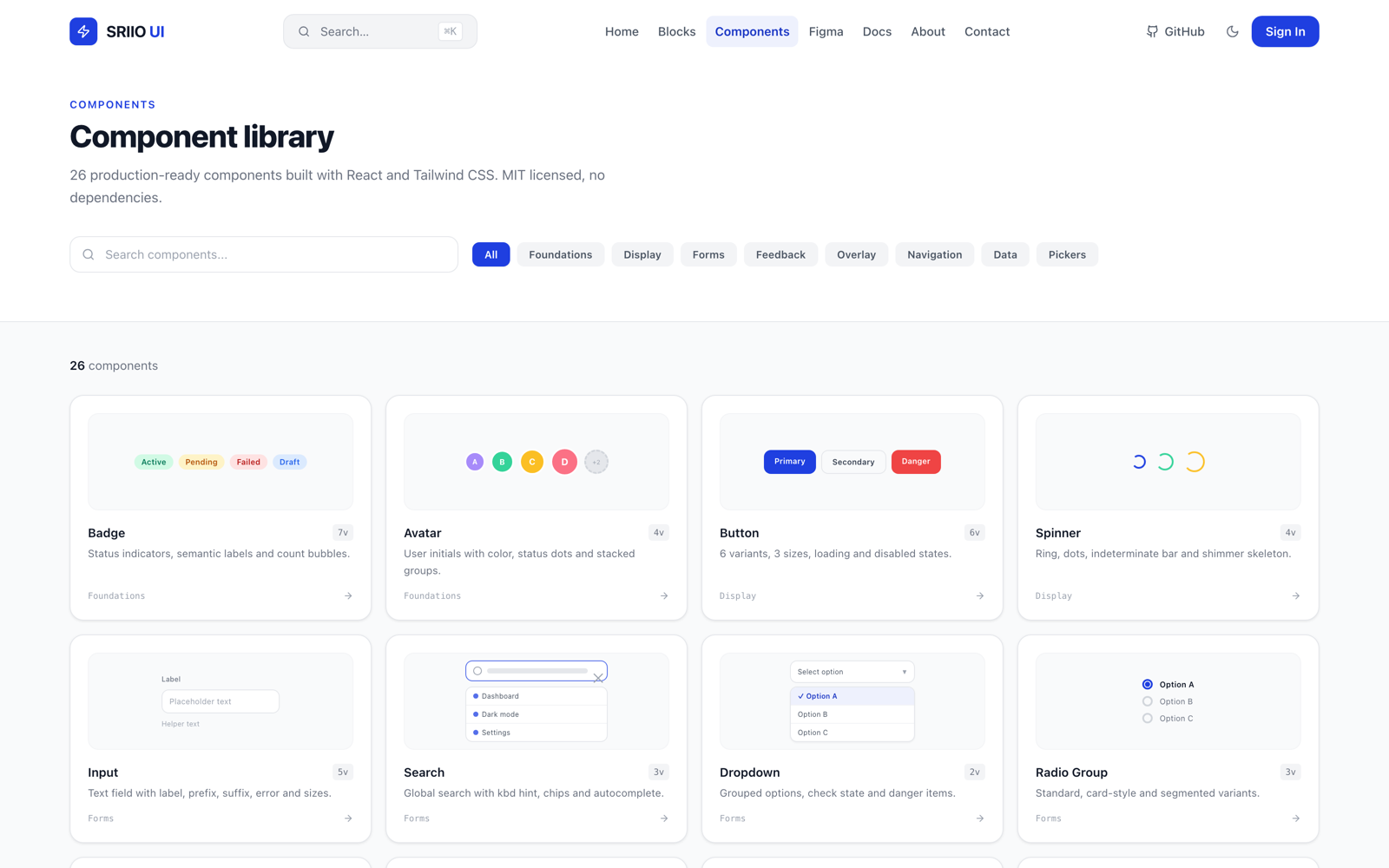 Design System — desktop view